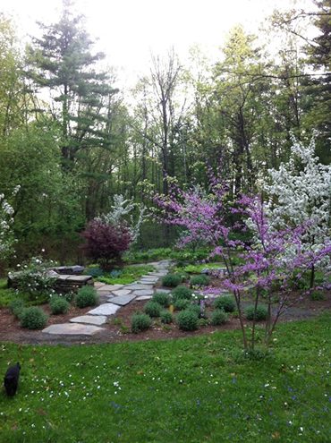 Goshen Stone Flowers Trees Path